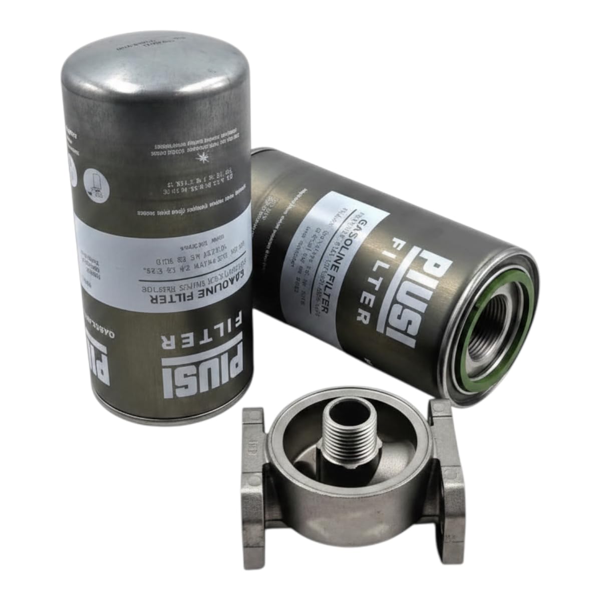 PIUSI Kit de filtro de combustible completo con cabezal y 2 cartuchos, certificado ATEX, para trasvase de gasolina (hasta E25) y diésel (B20), alta eficiencia, separador de agua e impurezas 10 micras