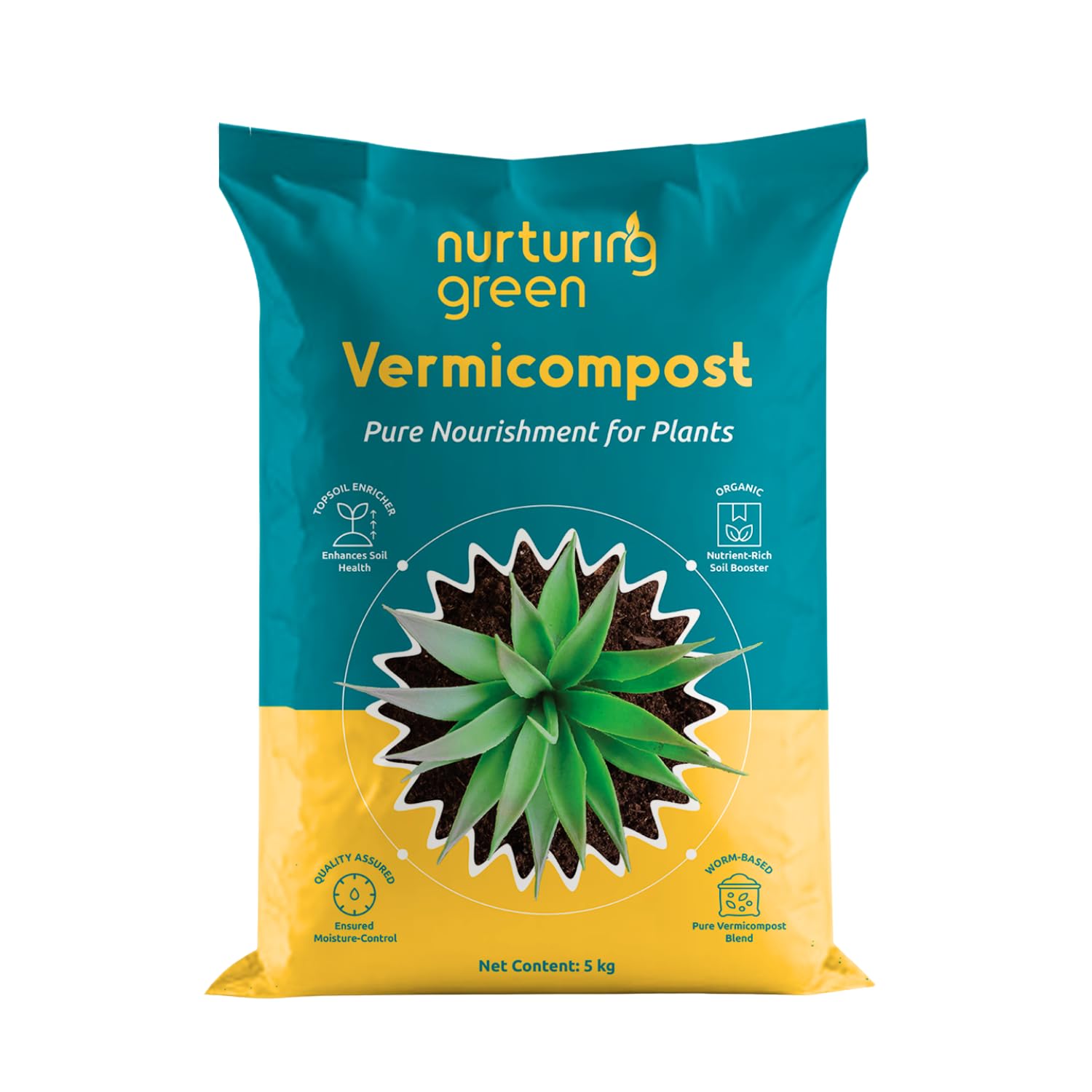 Nurturing Green® 5kg Vermicompost | Organic Fertilizer with NPK for Healthy Plant Growth | Chemical-Free | Boosts Soil Fertility & Microbial Activity | Perfect for Indoor, Home & Garden | Granule Form-picture-32