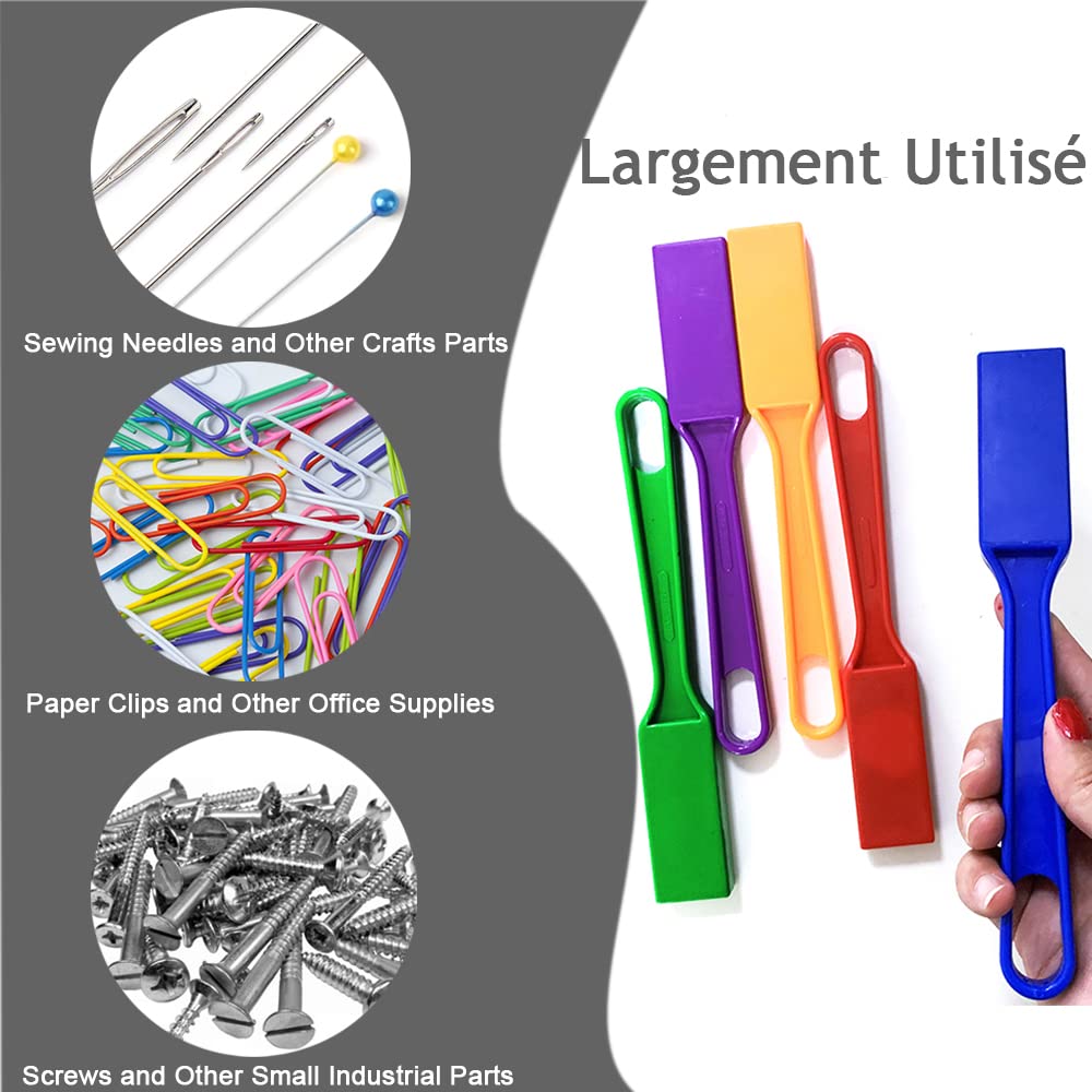 FSTgo 100 Jetons Magnétiques 6 Couleurs + Barre Aimantée – Bingo, Maths, Comptage, école, Loisirs, Transparents
