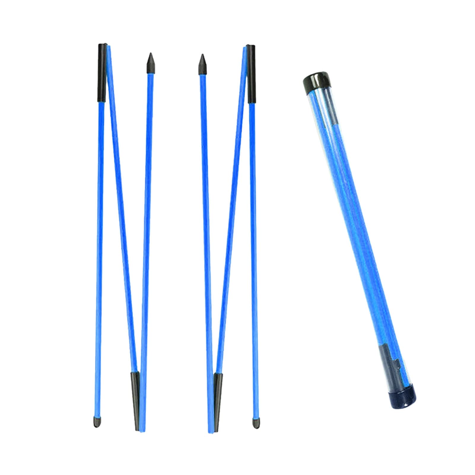 Rianpesn Blue Golf Practice Rods,Golf Alignment Training Sticks | Golf Practice Rods For Aiming, Putting, Full Swing Trainer, Posture Corrector With Clear Tube Case, Portable Golf