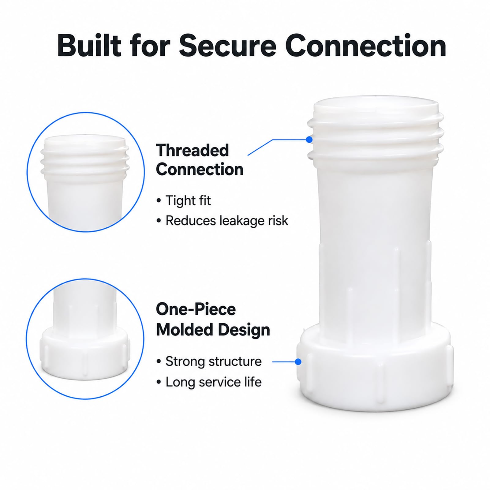 4 accesorios de depósito IBC, extensión de salida para tanque S60 x 6 DN50 de 2 pulgadas, adaptador de rosca gruesa, extensión de grifo para tanque de agua 1000L, contenedor IBC y sistema de riego