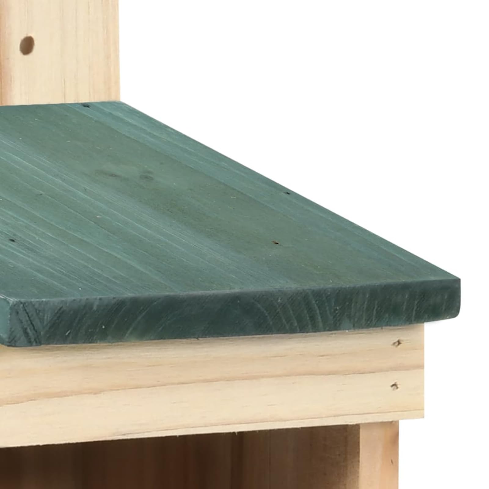 Gecheer Nido de pájaros de Madera para Exterior con Techo Verde - Refugio para Aves, fácil de Limpiar, 12 x 16 x 20 cm YHSLYDZJ-47246ES