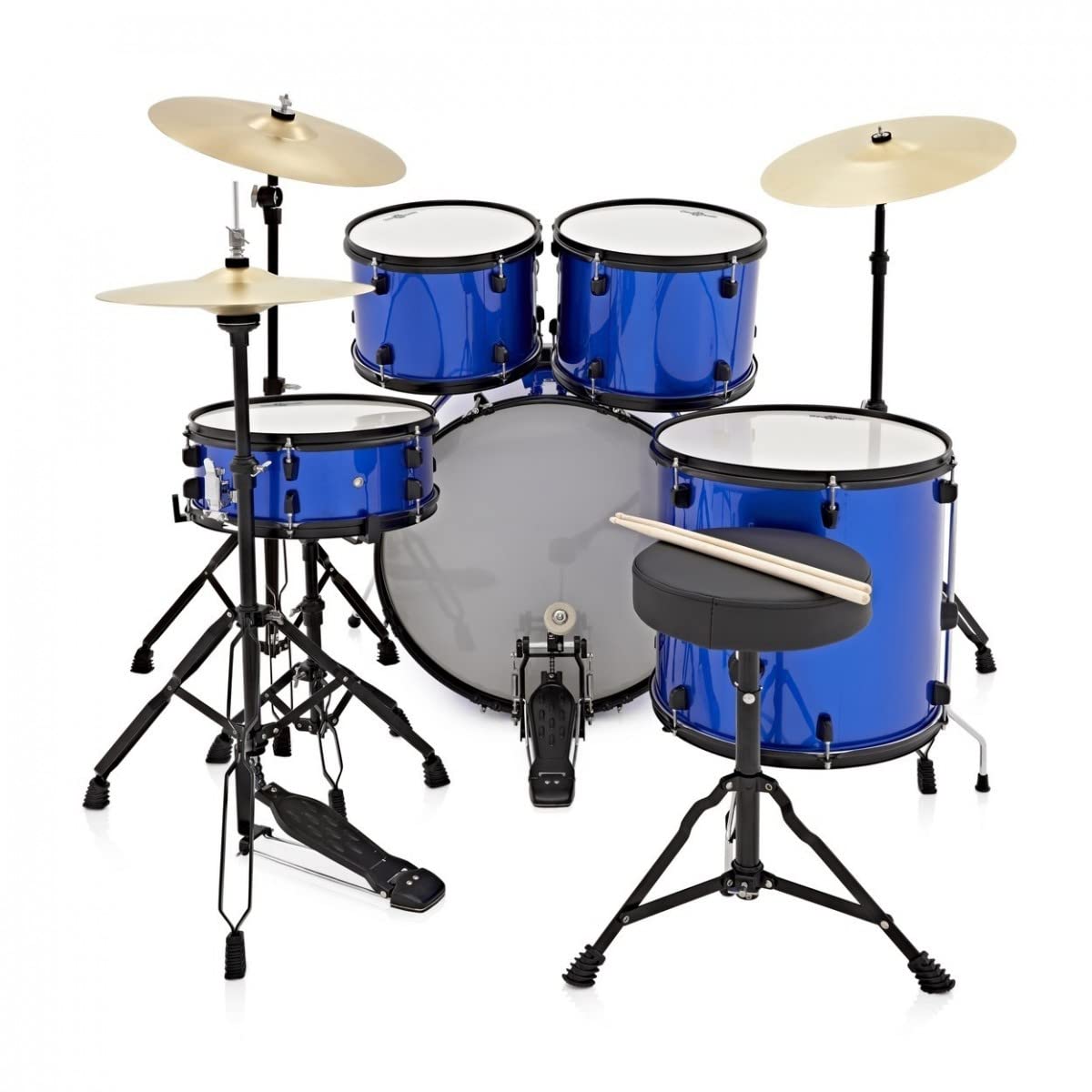 Gear4music Batteria acustica 5 pezzi Dimensione completa per principianti