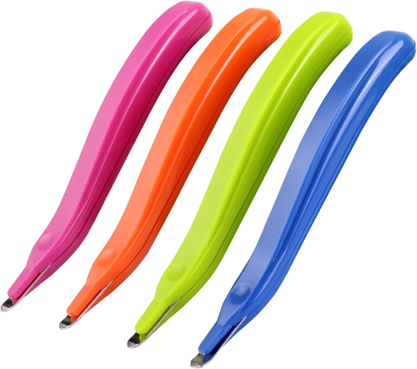 DMFLY 4 Colors Professional Magnetic Easy Staple Remover Pen Type Staple Remover Tool Labor-Saving Staple Remover Universal Staple Remover Staple Puller for Office School Home, 4 Pack : Office Products