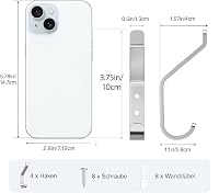 Susswiff 10 darabos fali horog szett 10 cm ezüst fém kabátakasztó 4