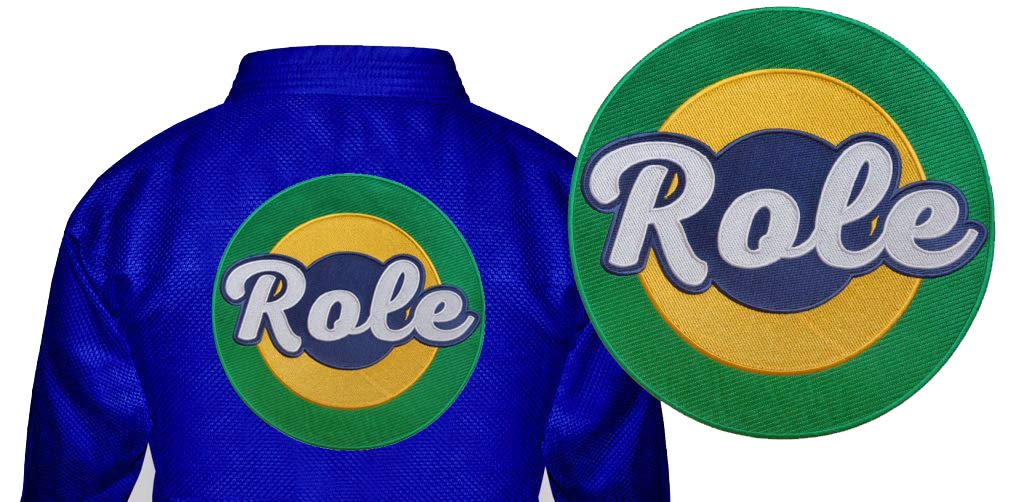 Role Bonito Parche Bordado Grande para Kimono de BJJ (25 cm)
