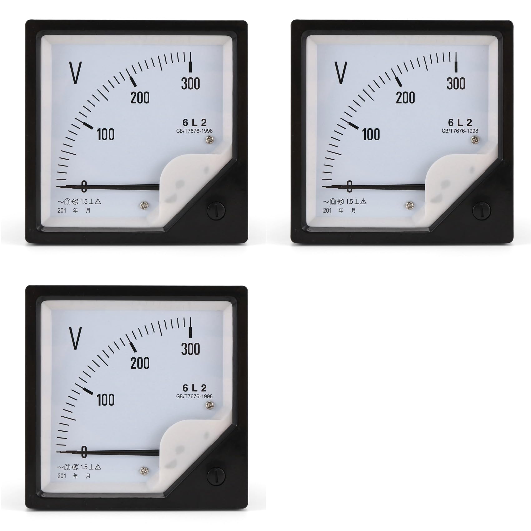 Jnchdghwa As Shown 3X 6L2 Voltmeter Ac 300V Pointer Type Voltage Meter Mechanical Header