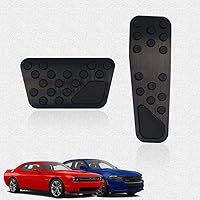 Vista 46 de Cubiertas de pedal de acelerador de gas de aleación de aluminio, accesorios interiores antideslizantes sin perforación, pedal de freno Pastillas