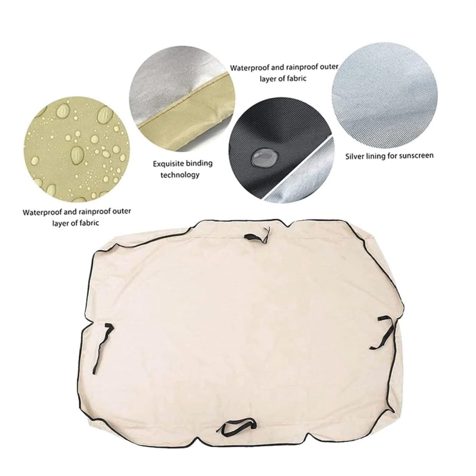 Wygwlg Tessuto Superiore con Paralume per Altalene, Copertura Superiore di Ricambio Impermeabile per Panca da Patio per Esterni, Altalena, Copertura Superiore Impermeabile, Sostituzione(Green)