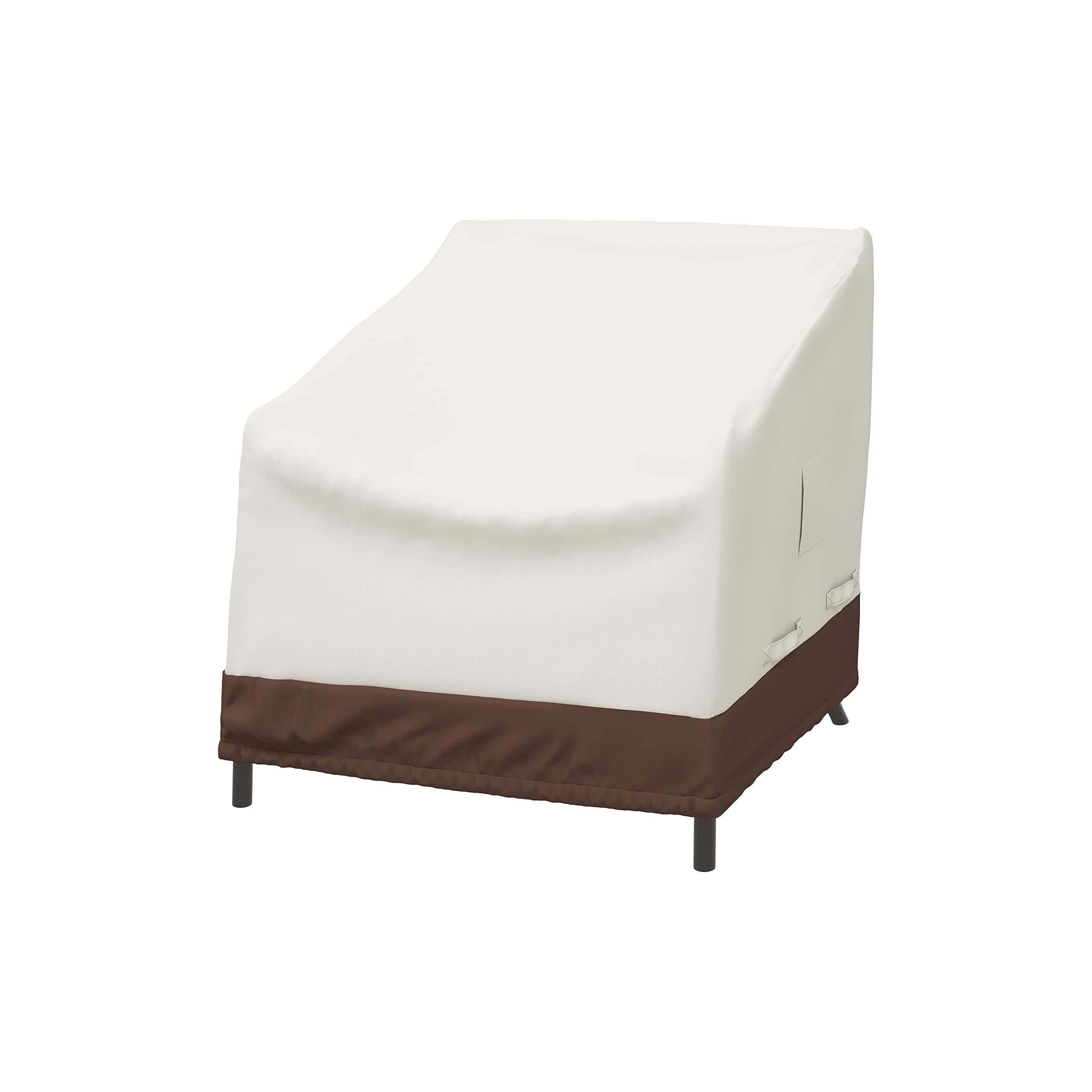 Amazon Basics Funda para sillón individual, 1 plaza - Juego de 2, Beis/ Bronceado