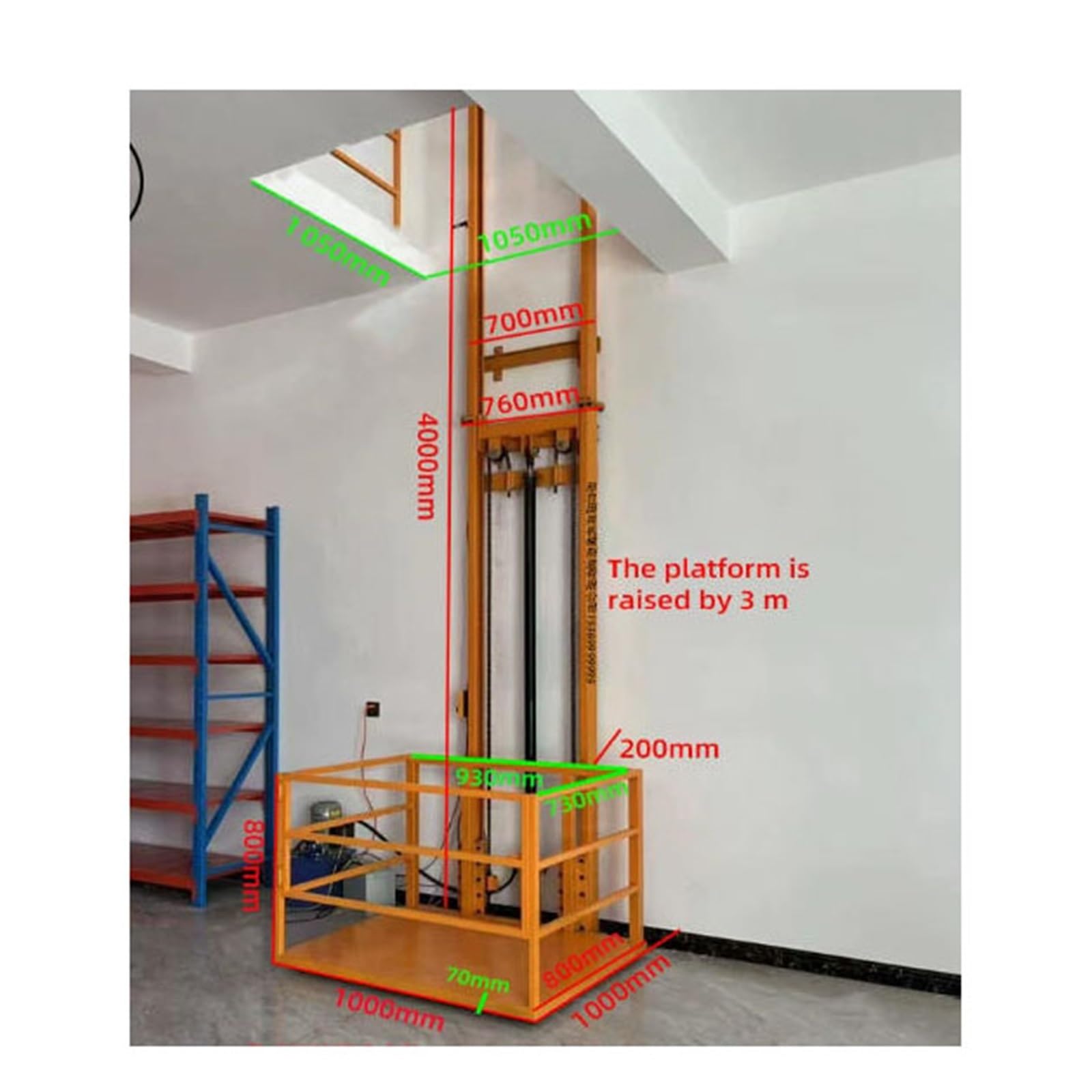 Elevatore Per Materiali Elevatori ferroviari for carichi pesanti Ascensori verticali idraulici for