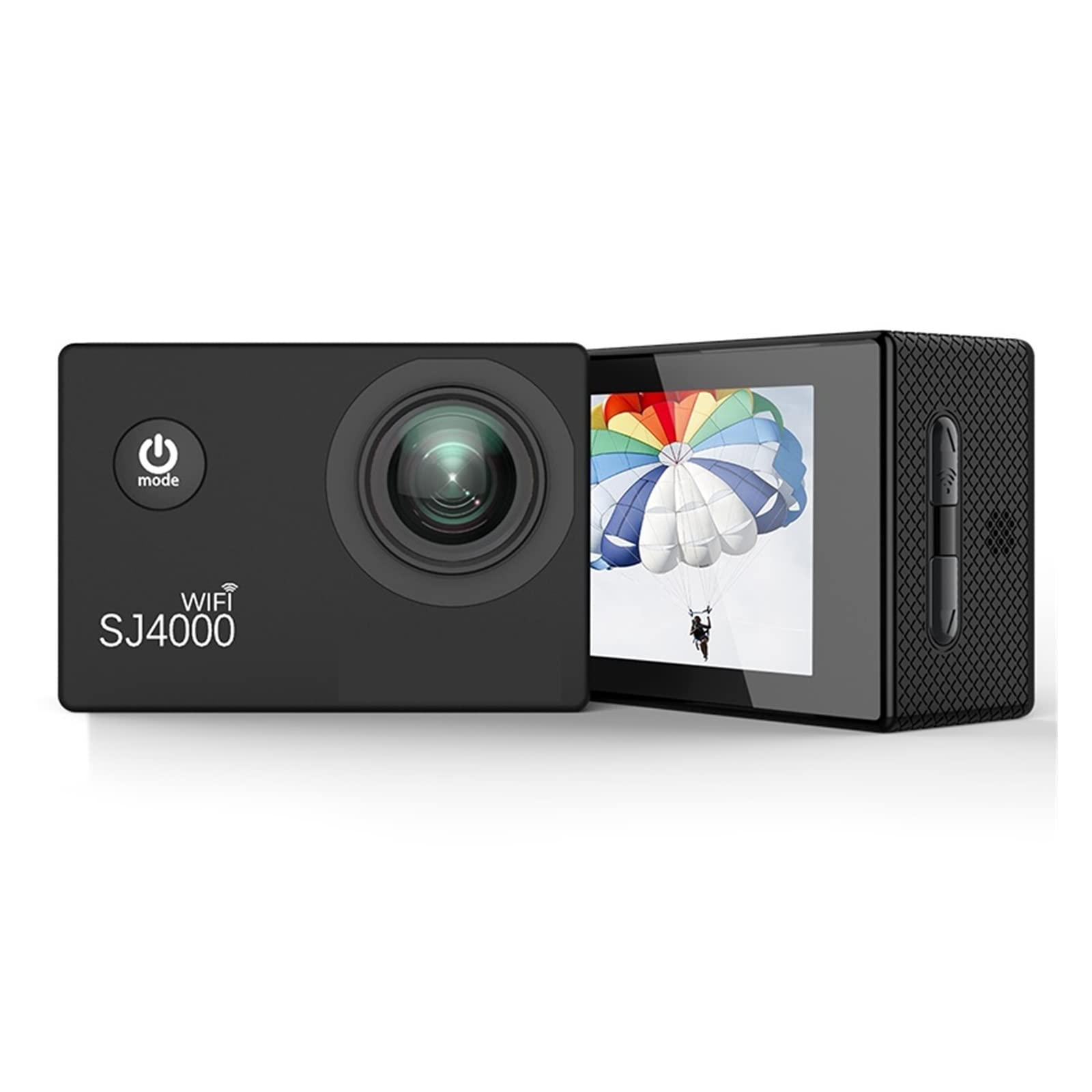Action Cam, Action Camera 4K 2.0 Pollici Sport DV Schermo LCD 1080P HD Diving 30M Mini registro Auto Impermeabile DVR,All'aperto, Sport, Video(Noir)