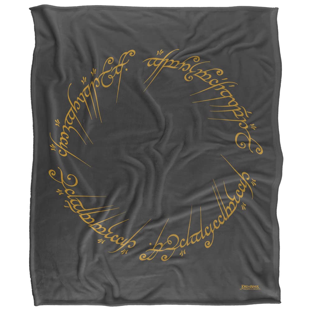 Coperta Morbida Il Signore Degli Anelli 152x127 Cm, Design Ring Wraiths, Microfibra, Lavabile, Ufficiale - 2