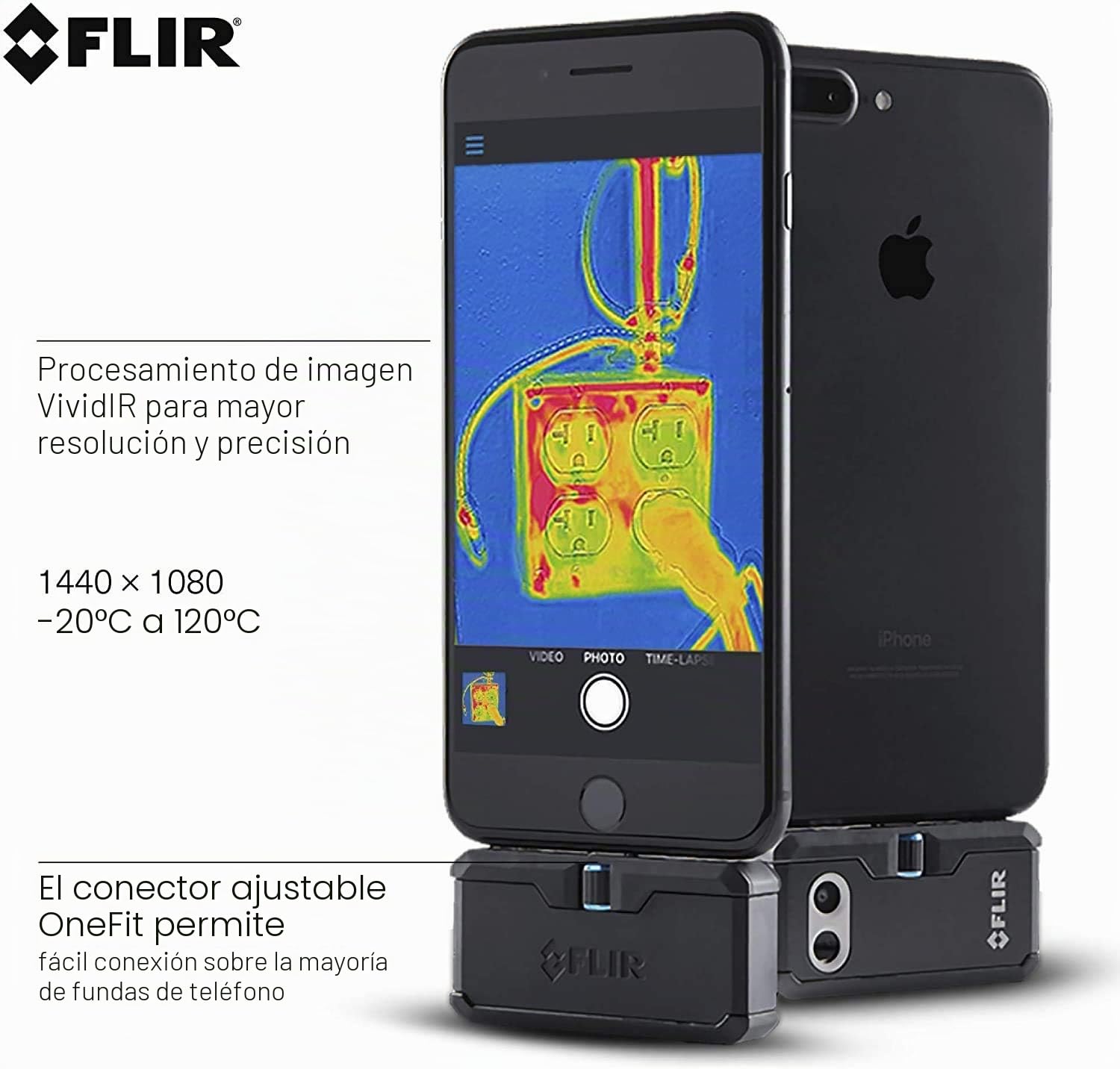 FLIR One Pro LT - High Resolution Thermal Imaging Camera for iOS Smartphones (iPhone w/Lightning Port Only)