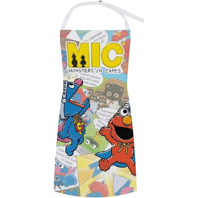 ホーム キッチン シルバー レッド セサミストリート エプロン おしゃれ 防水 保育士 メンズ カフェエプロン Zarker 女性用 レディース 作業用 汚れにくい ポケット付き 大きいサイズ 職人 洗える かわいい 人気 キャラクター 調節可能 アニメ 萌えグッズ Zgnnnzzvqq