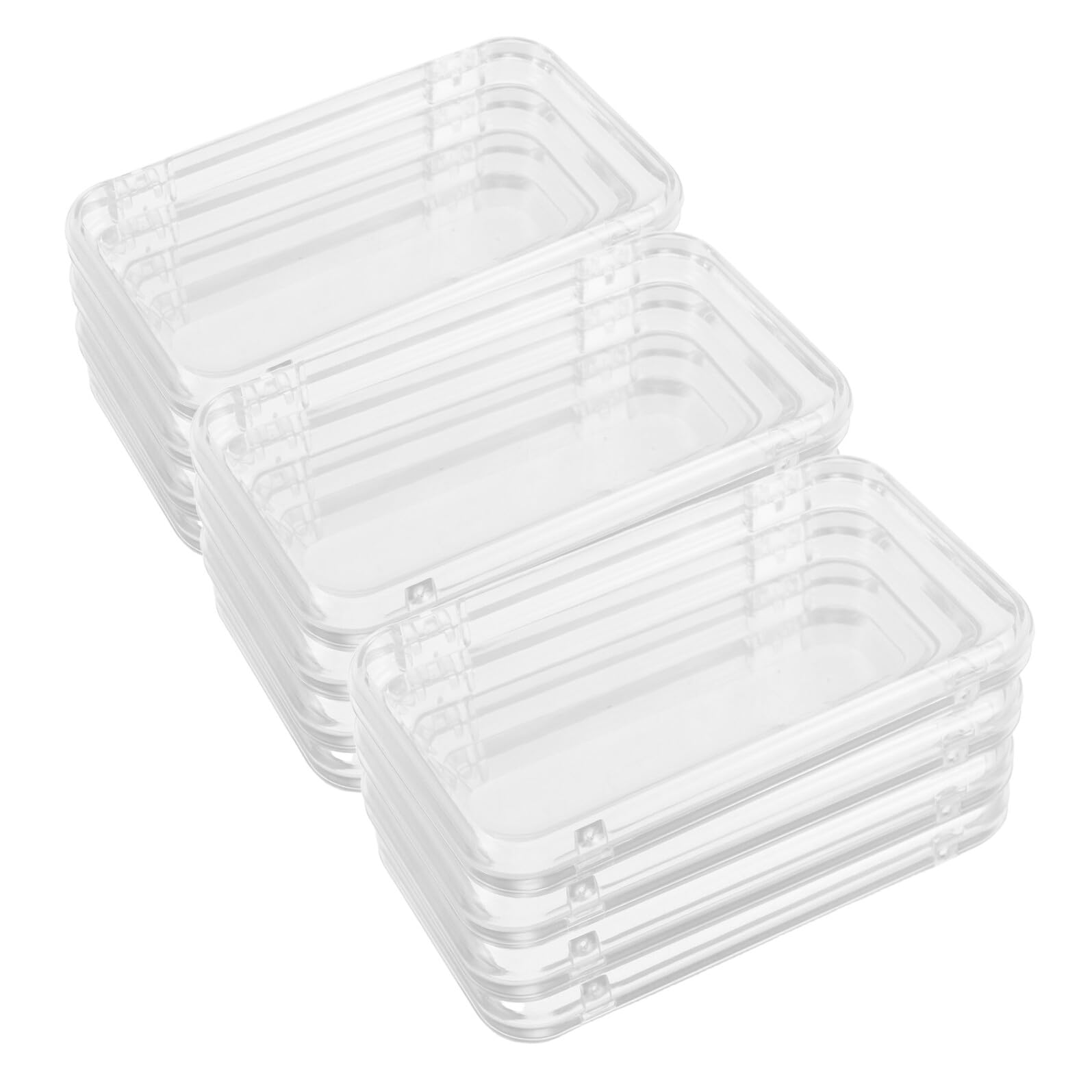 Boîte de rangement transparente plastique solide contre la poussière des faux ongles