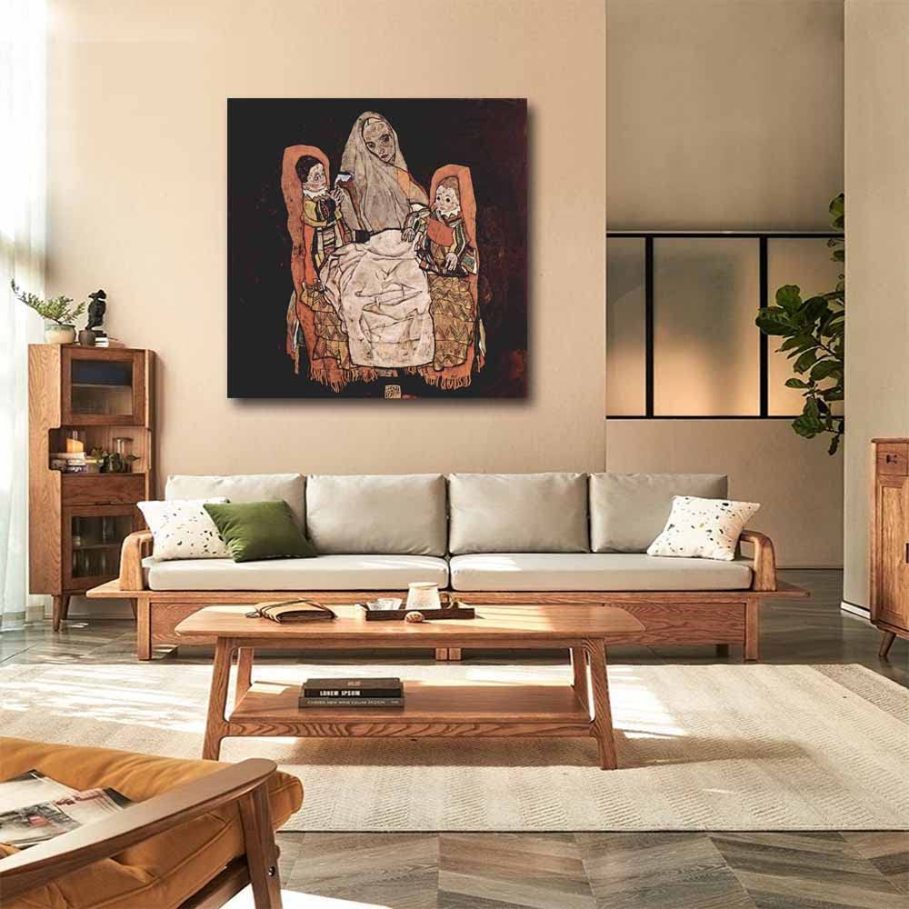Amazon.co.jp: エゴン・シーレ-Mother with Two Children 絵画