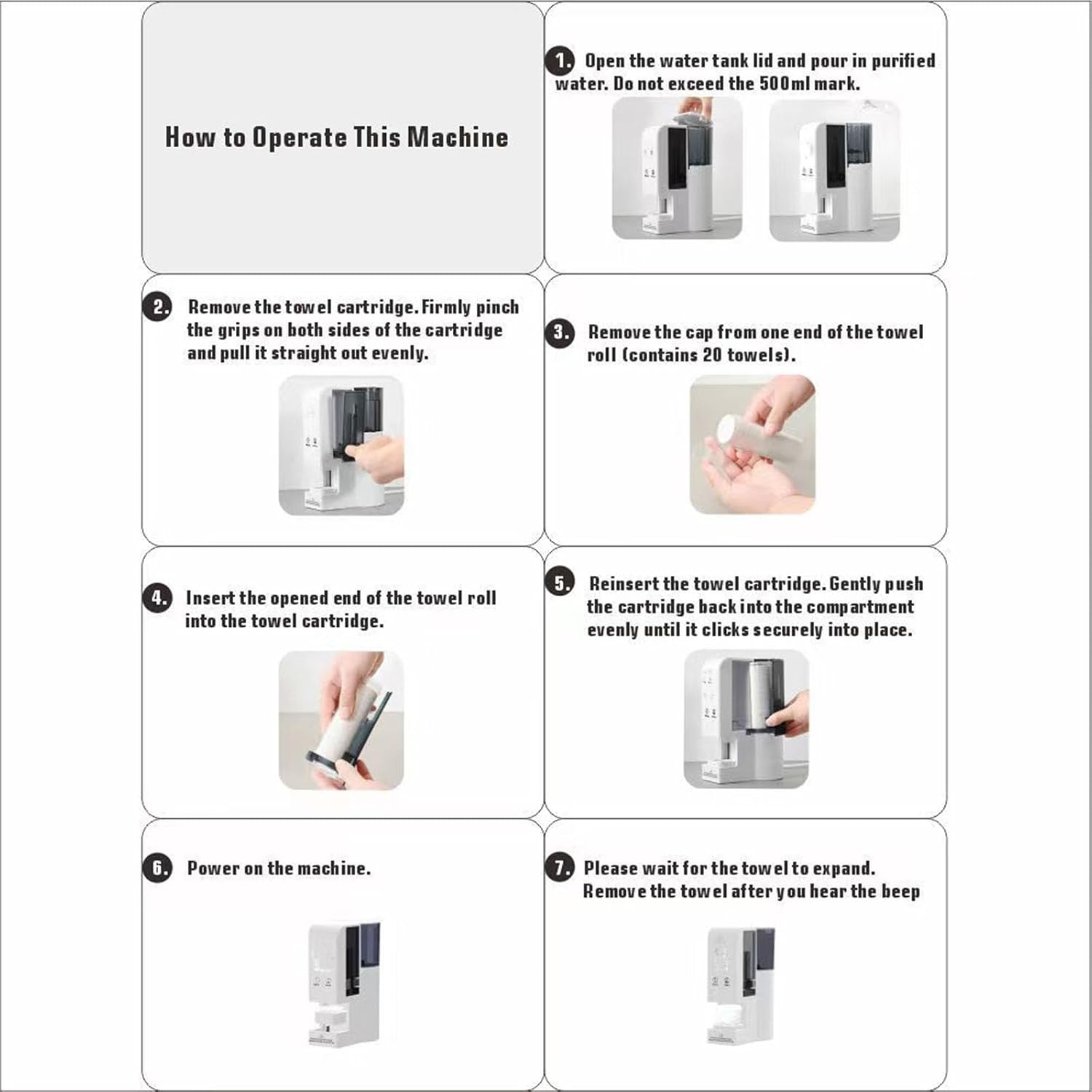 Hot Towel Dispenser - 5-Second Instant Warmth & 55°C (131°F) Constant Temp, 5-10s Fast Hot Towel Dispenser,500ml Tank, Auto-Dry & Safe, Portable for Spa, Facial, Bathroom &Home (80 Towels)