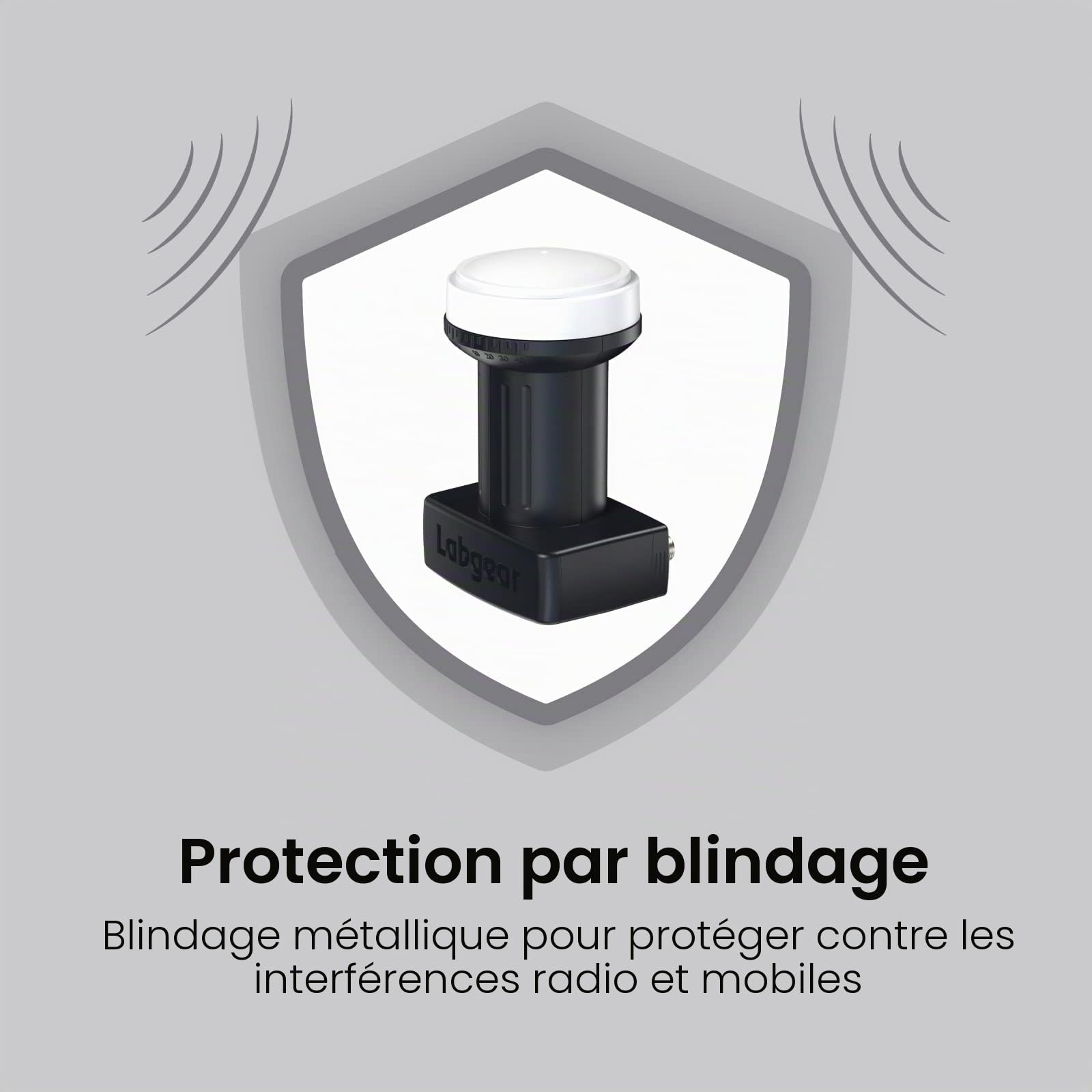 Visiblewave 4K Quad VK4L 4 Sortie HD pour SKY HD / Freesat HD avec support, Noir