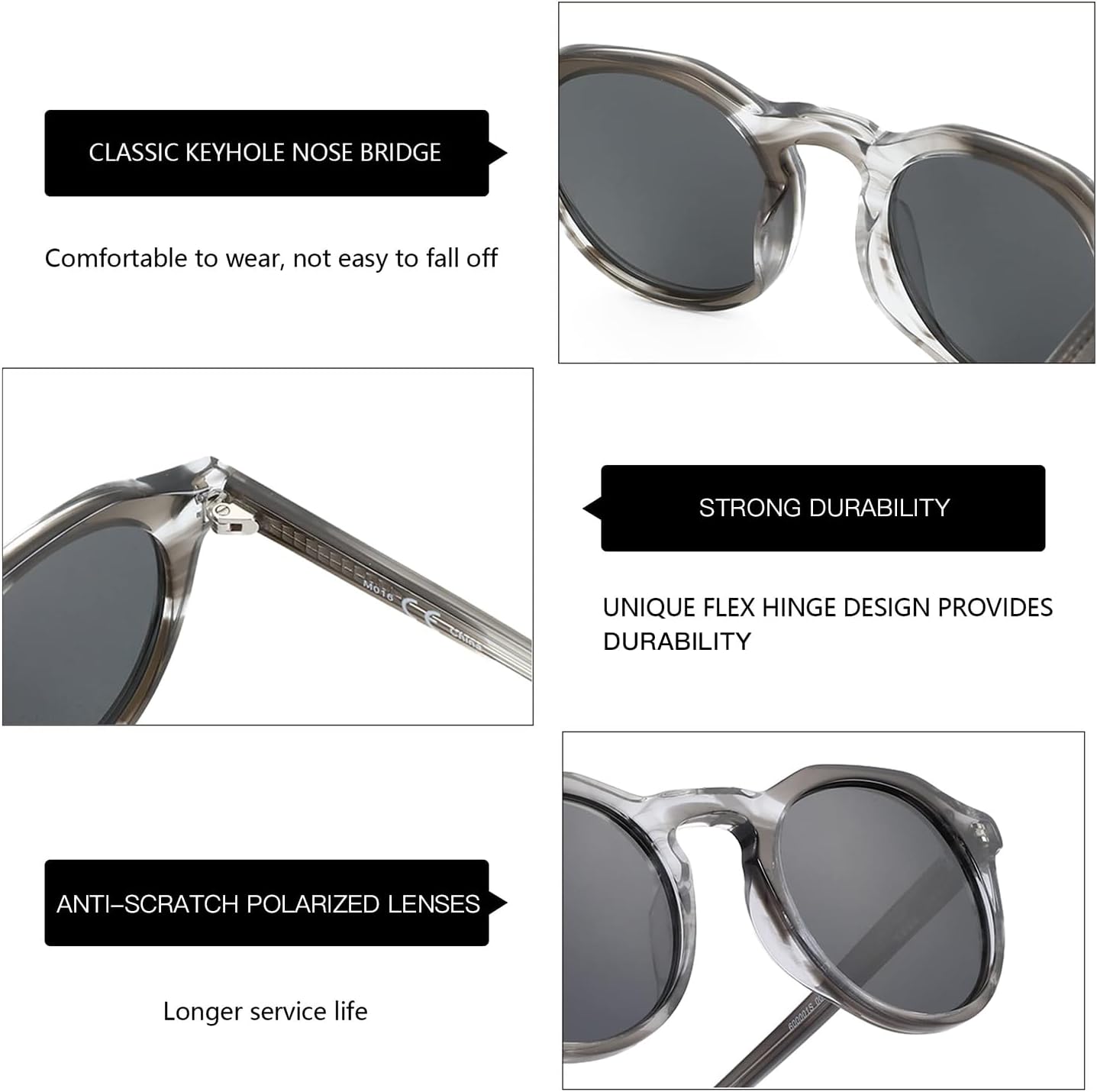 ZENOTTIC Vintage Round Polarized Sunglasses for Men Women UV400 Protection - Image 6