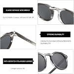 ZENOTTIC Vintage Round Polarized Acetate Sunglasses for Women Men UV400 Protection Retro Sun Glasses