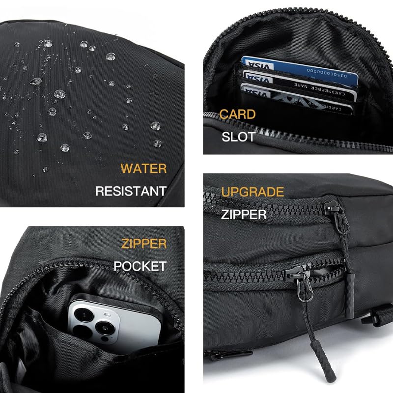 Solid Sling Bag for Women and Men Small Backpack Crossbody Chest Bag Fanny Packs Purses for Outdoors Traveling (Off-white)3