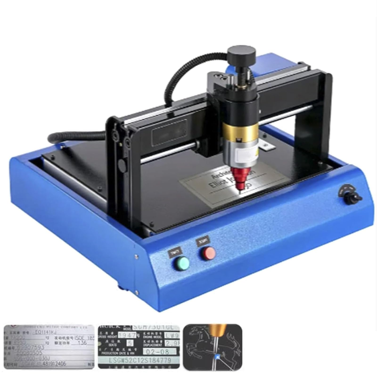 FHRKA 400W Electric Metal Marking Machine, Dot Peen Marking Machinefor Jewelry and Plastic Engraving with 50mm/s Marking Speed (A)