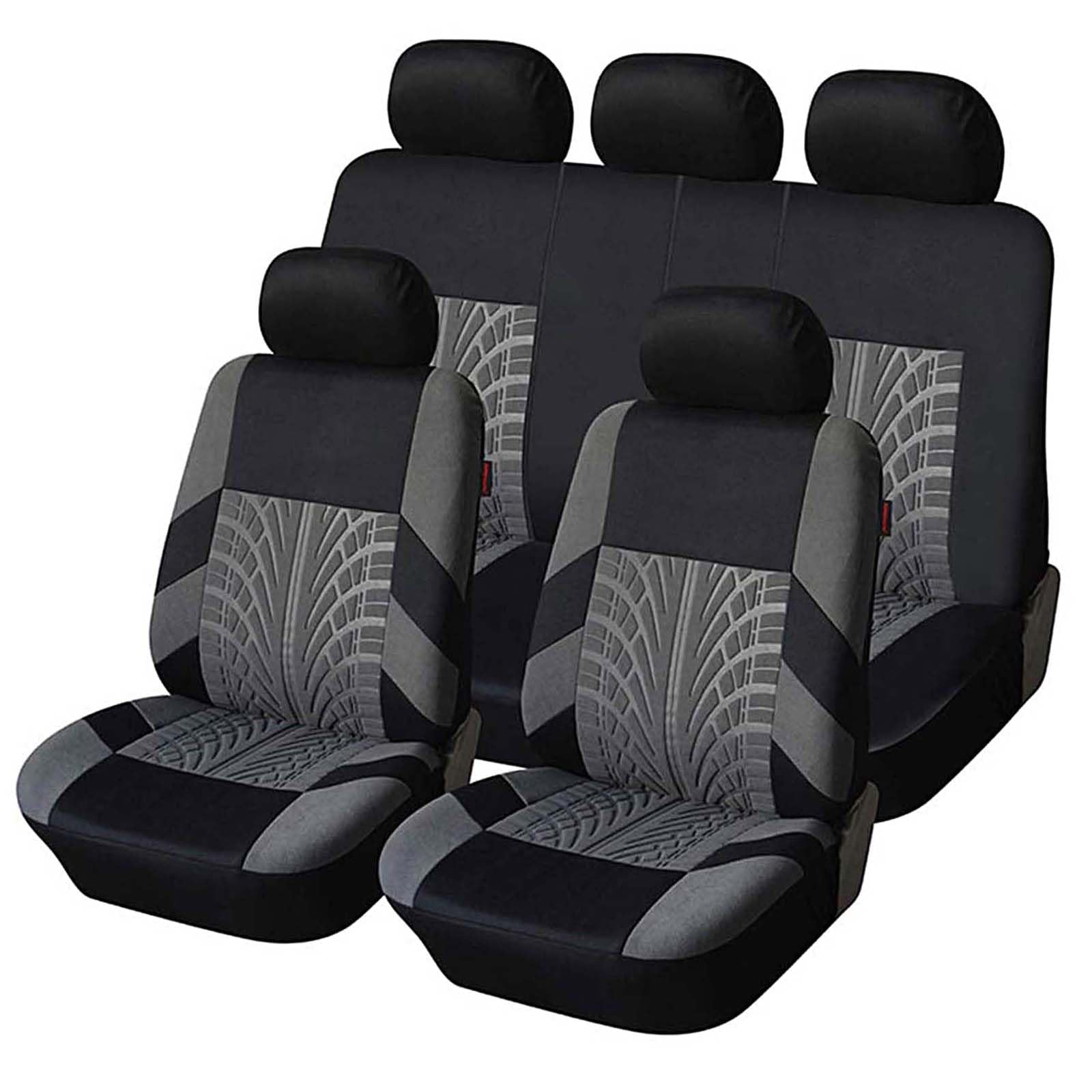 Coche Fundas Asientos para Renault Captur 2019-2022, Coche Cubre Asientos Cómodo Transpirable, Delanteros y Traseros Cubreasientos Protector Completo Juego,B Grey