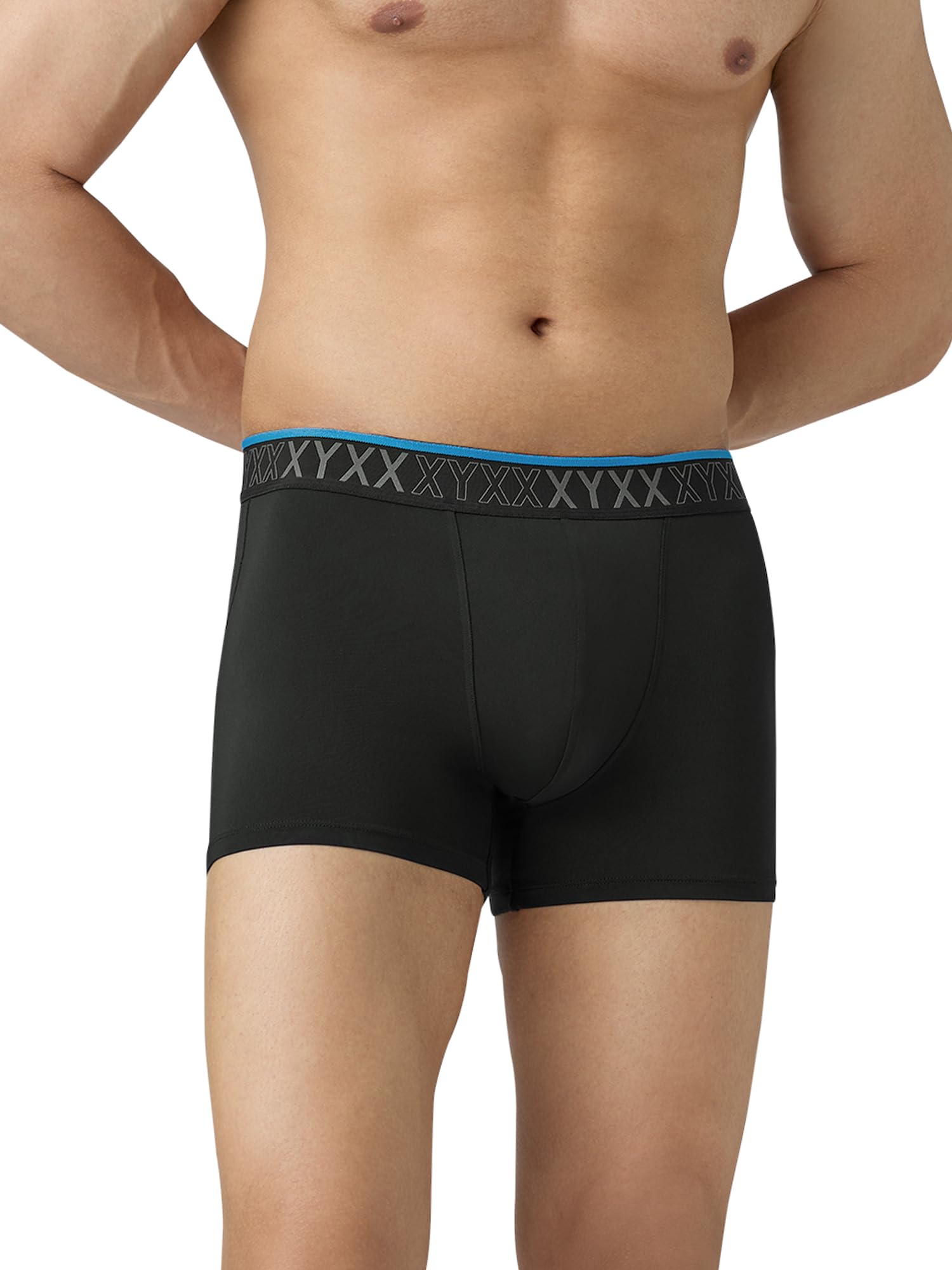 XYXXMen's Zest Tactel Elastane Stretch Solid Trunks with No Marks Waistband & 8X Quick Dry