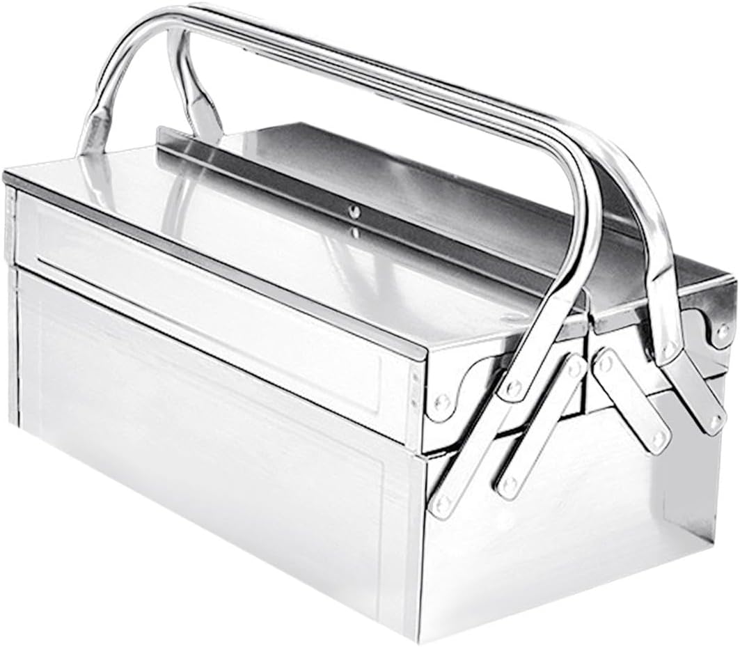 Tool Box Repair Tools Storage Case Organizer for Car Trunks Garage Household 460mm Double Layer