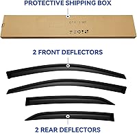Vista 7 de Viseras de Ventana Protectores de Lluvia para Toyota Corolla 2009-2013, Deflectores de Viento de Ventilación de Ventana de Canal Externo Viseras