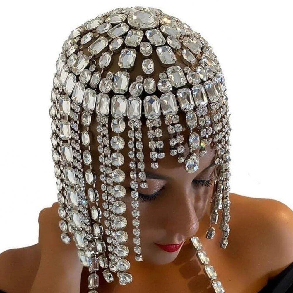 Head chain cristal de haute qualité au design géométrique pour femme