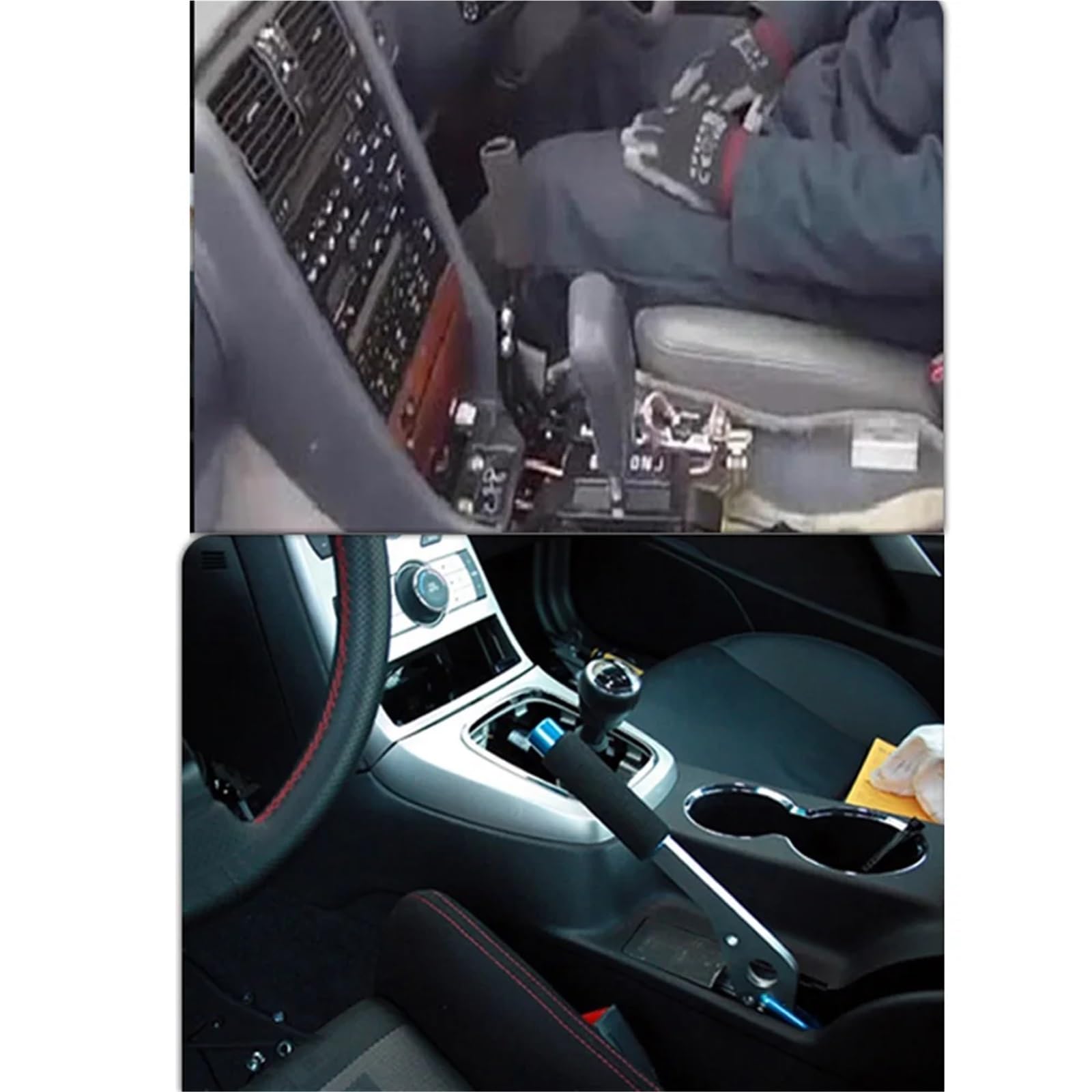 Uniwersalny hydrauliczny hamulec ręczny do driftu wyścigowego, elektroniczny hamulec ręczny, pionowy, poziomy uchwyt(Blue)