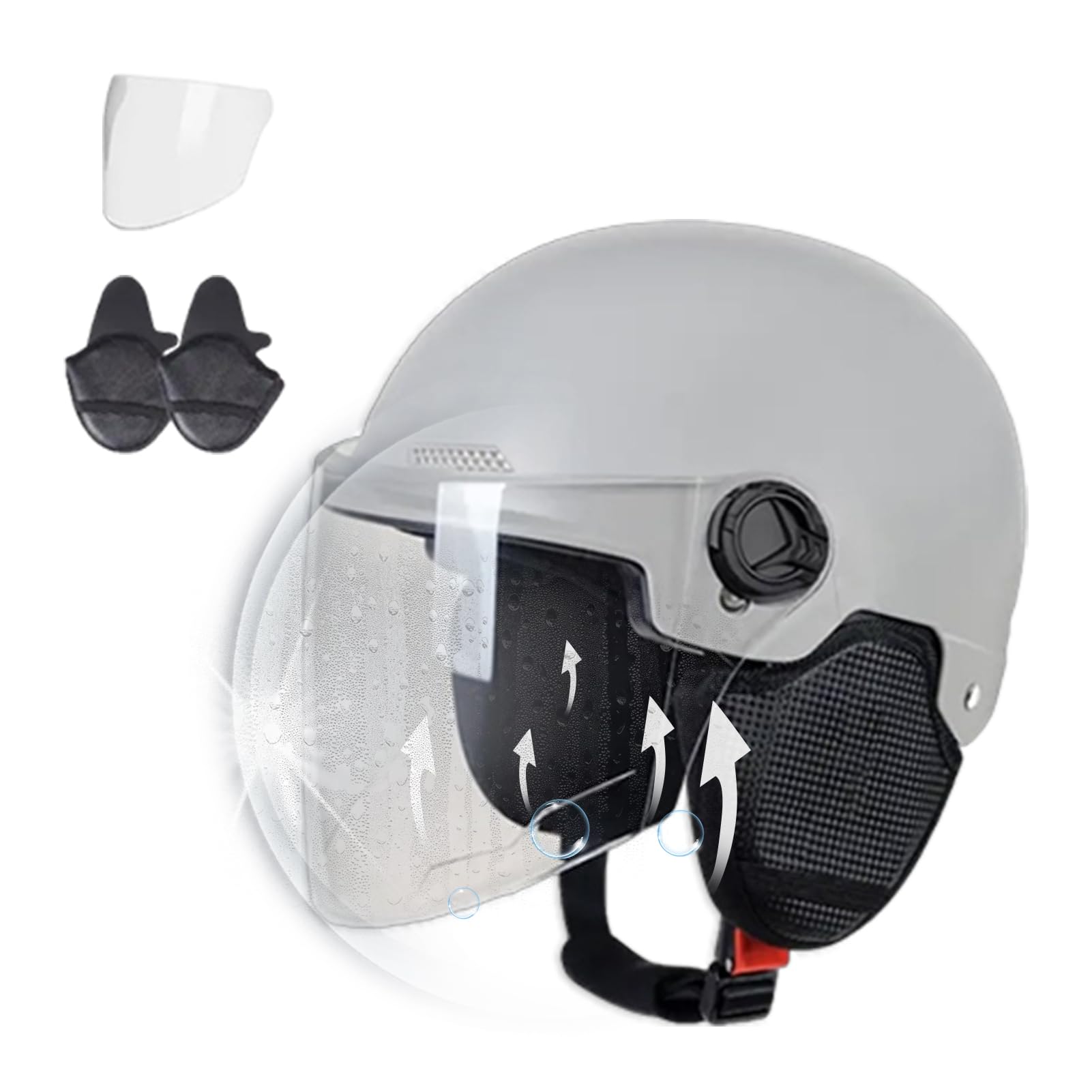 Cascos De Bicicleta para Adultos - Cascos De Scooter, Casco De Bicicleta De Montaña para Patineta, Medio Casco De Protección Solar para Bicicleta para Circunferencia De La Cabeza 52-60CM