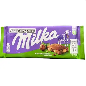 Chocolate Milka Whole Hazenuts 95g