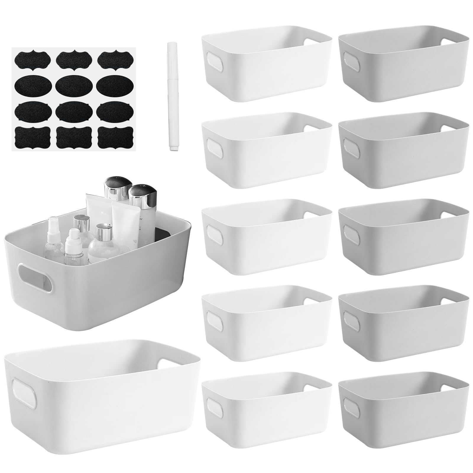lot 12 boîtes rangement plastique