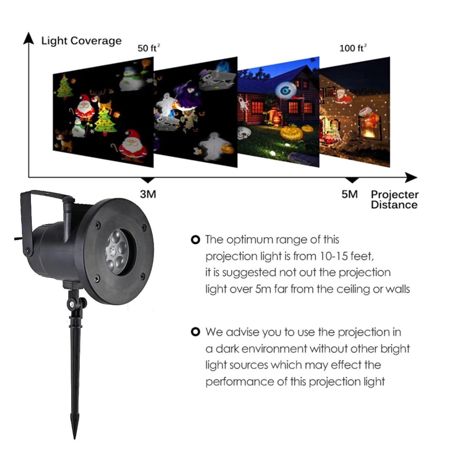 Projektor Weihnachten, Weihnachten 12 Muster Projektor Licht Led Landschaft wasserdichte Lampe Bühne Scheinwerfer Moving Licht Outdoor Indoor Dekorationen