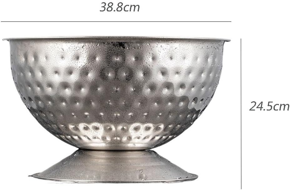 Wine Cooler Large Bar Ice Bucket Household Party Capacity Champagne Basin Drink Chilling Drinks Bucket(Gold)