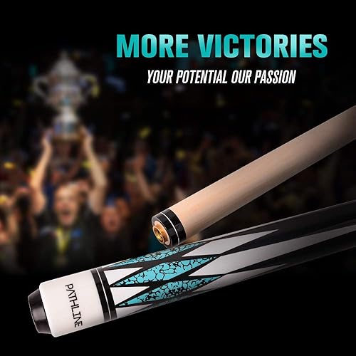 Miniatura 6 de PLN Kit de taco de billar - palo de billar de arce canadiense de 58 pulgadas y estuche rígido