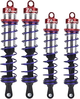 Metal Oil Pressure RC Car Parts Shock Damper with 2pcs Front Shock for 1/8 RC Cars Red