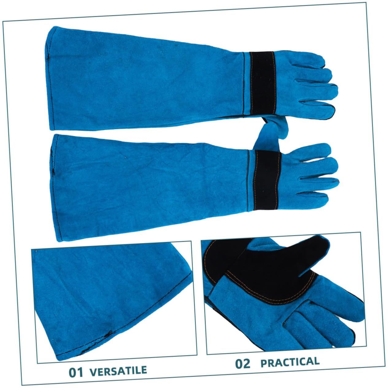 Guantes De Manga Larga para Limpieza De Mascotas Protegen Dedos contra Mordeduras y Gatos Guantes De Cetrería Soldadura De Sintético