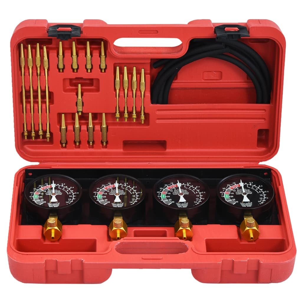 Kit de sincronización de carburador para sincronizar hasta 4 carburadores con control de atenuación y calibración, juego de herramientas de material duradero moldeado por soplado