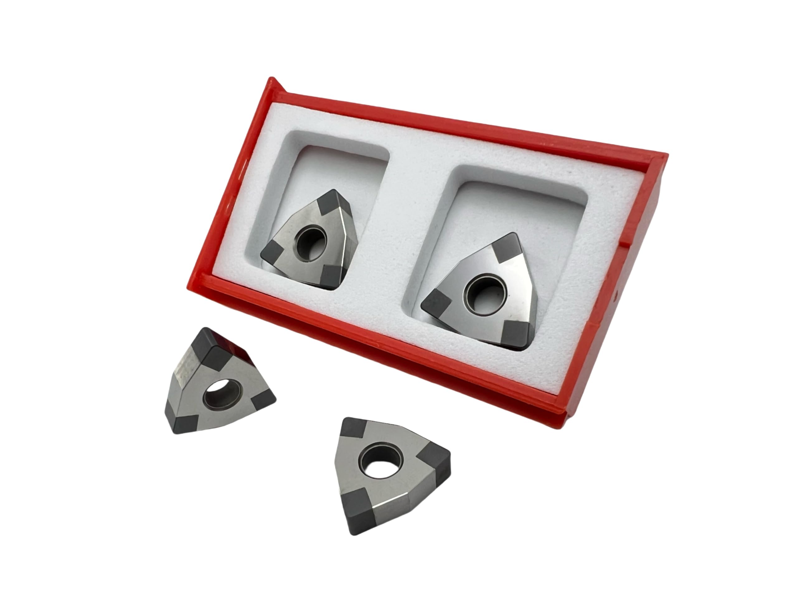 CBN Inserts - WNGA080412 (2-Pack)| High-Precision Carbide Turning Tools for Lathe & Milling | Low Vibration | Suitable for Hardened Steel, Cast Iron,