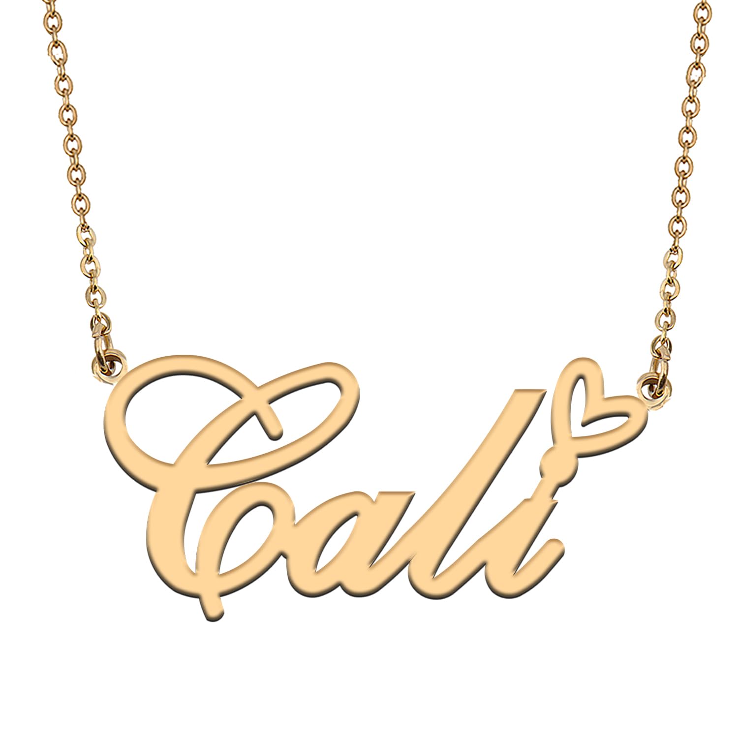 HUAN XUN Custom Personalized Name Necklace for Women Stainless Steel Love Heart Initial Pendant Jewelry Gift for Mother Day Birthday Christmas