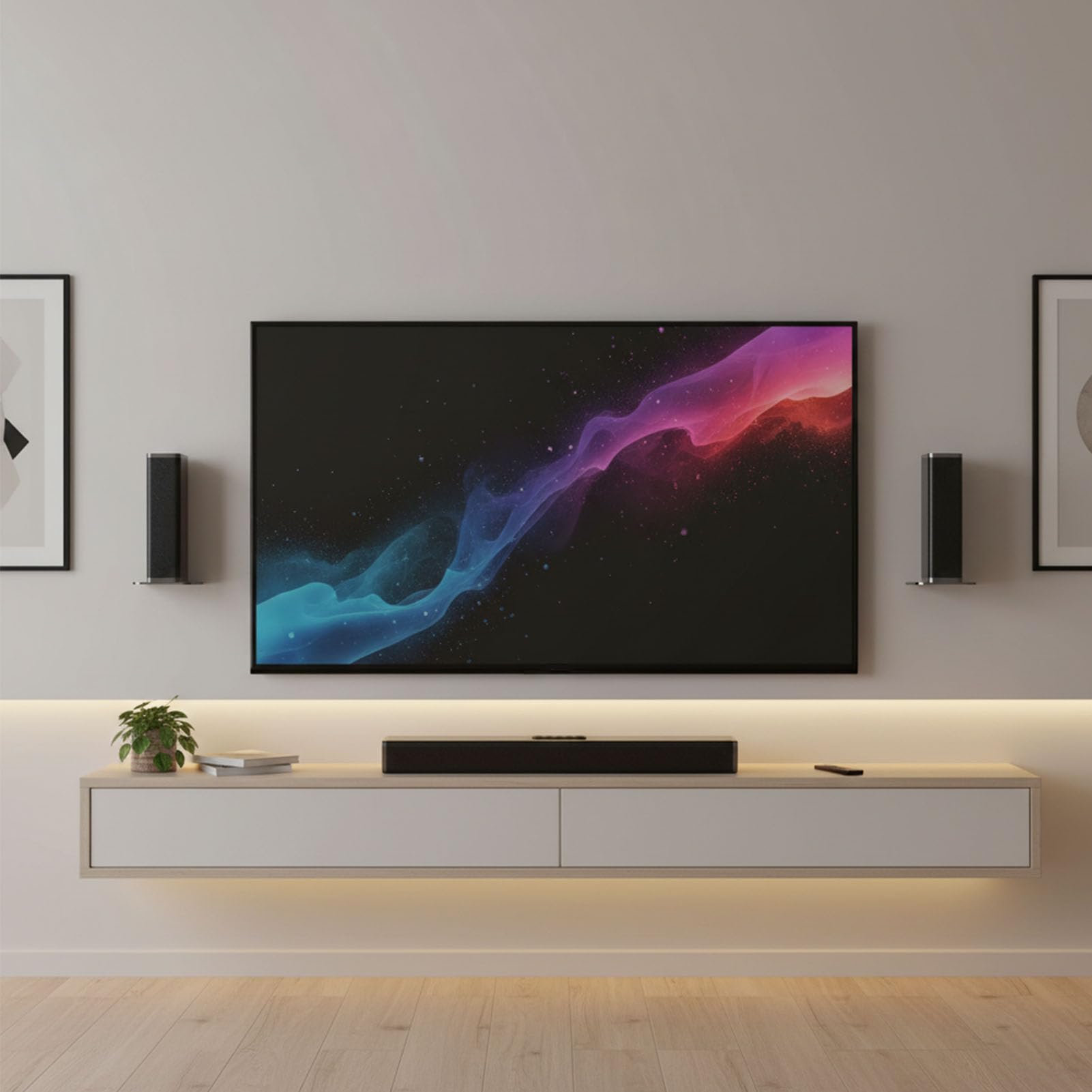 Odłączany Głośnik Telewizora 3 W 1, System Dźwięku Przestrzennego Kina Domowego o Mocy 100 W z Optycznymi Złączami AUX Bluetooth 5.3 ARC, do Gier Komputerowych na Telewizorze (wtyczka UE)