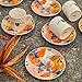 Produktbild Karaca Face 6 Personen Kaffeetasse 80 ml Mochatassen-Espressotassen Set aus Porzellan, Robuste Mokkatasse, Dicker Trinkrand, Espressotassen, Porzellan