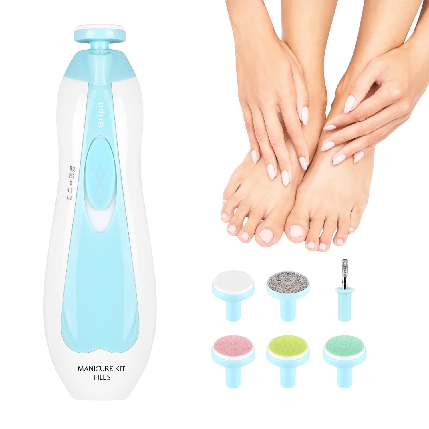 Girl Electric Nail Trimmer and Cutter, Women Nail Trimmer Electric, Safe Nail File with Ligh, Nail Clippers for Manicure & Pedicure, Nail File and Buffer for Pedicure and Manicure (Blue)-image-46