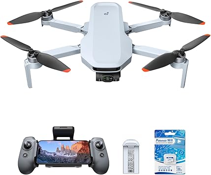 طائرة بدون طيار Potensic ATOM 2 3-Axis Gimbal 8K GPS، مجموعة قياسية مع بطاقة ذاكرة 128 جيجابايت