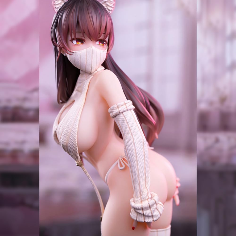 DEXSHUN Konata-chan oryginalna figurka anime, śliczna kotka kobieta, model PCW, statuetka kolekcjonerska, prezent anime, 27 cm