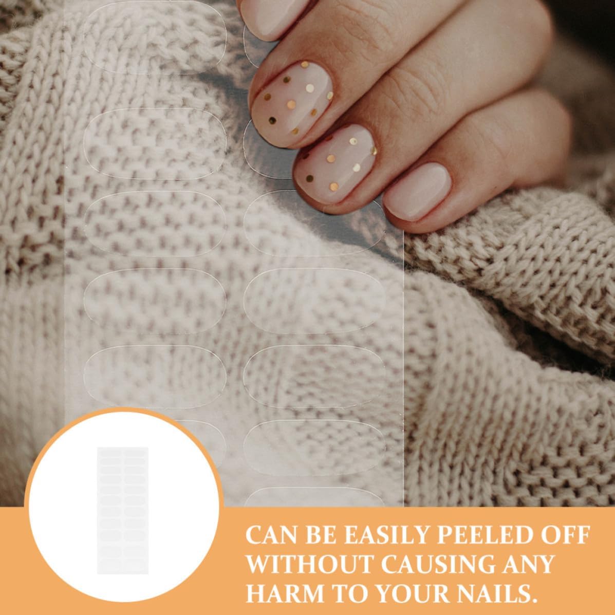 Nail Polish Wraps Strips 4 Sheets Self Adhesive Protector